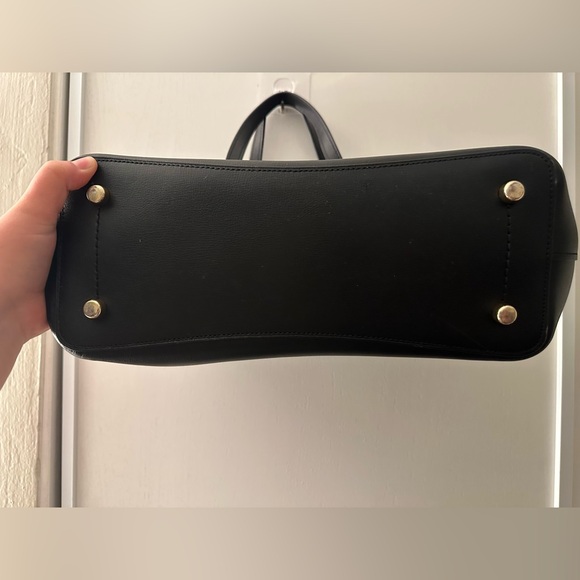 COACH Large Avenue Carryall handbag shoulder bag black leather tote F48733 - Picture 11 of 13